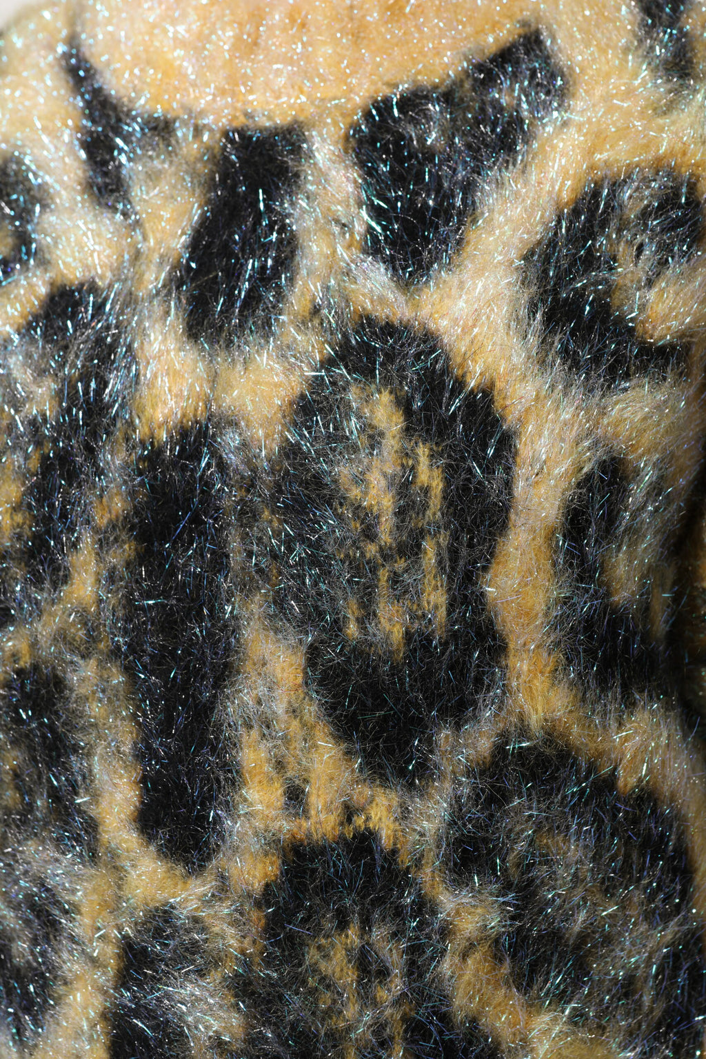 Dolce & Gabbana Multicolor Leopard Mohair Round Neck Sweater