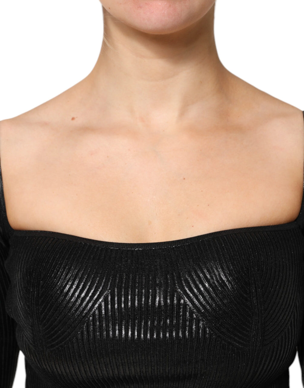 Dolce & Gabbana Black Viscose Long-Sleeve Blouse Top