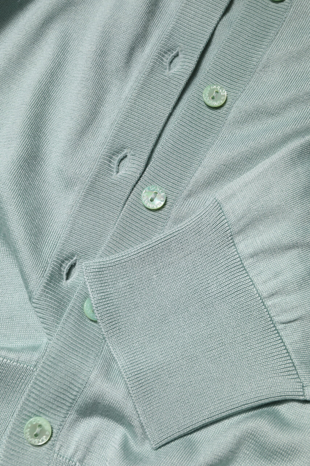 Dolce & Gabbana Light Green Silk Knit Cardigan with Button Placket