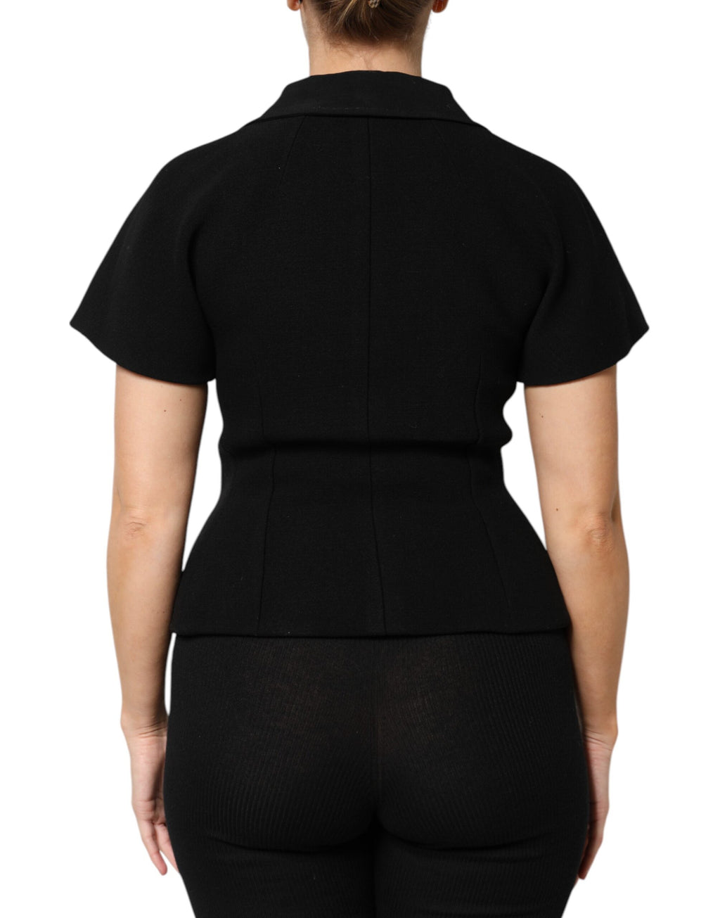 Dolce & Gabbana Black Wool Double Breasted Jacket