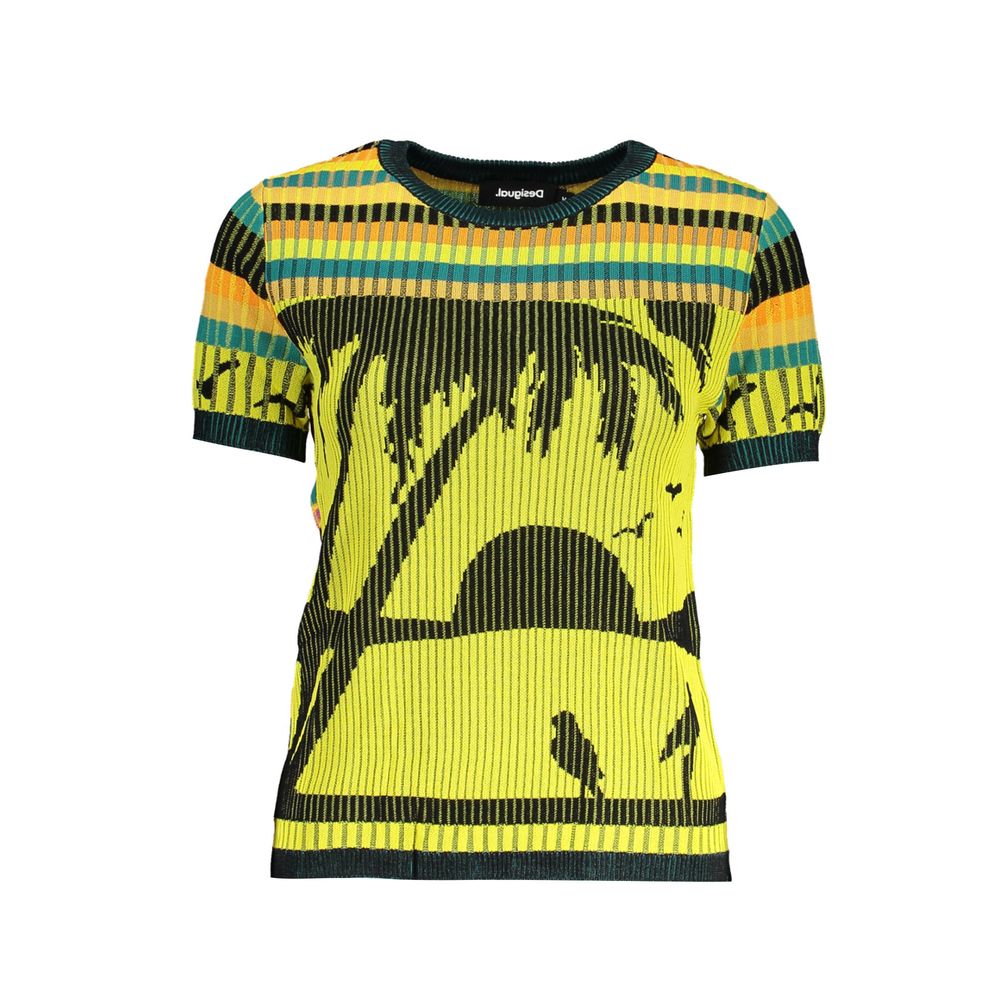 Desigual Gelber Viskose-Pullover