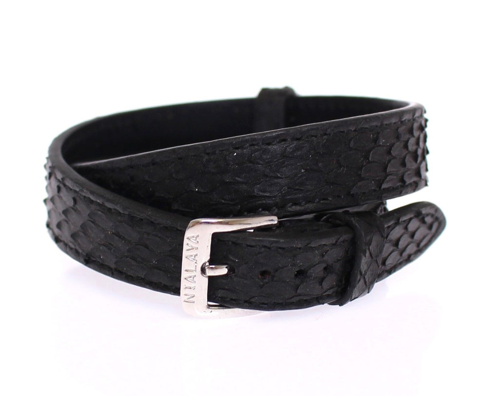 Nialaya Schlangenhaut CZ LOVE 925 Silberarmband