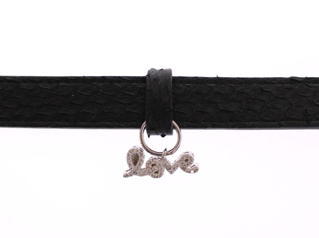 Nialaya Schlangenhaut CZ LOVE 925 Silberarmband