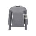 Thom Browne Grauer Fleece-Woll-Pullover