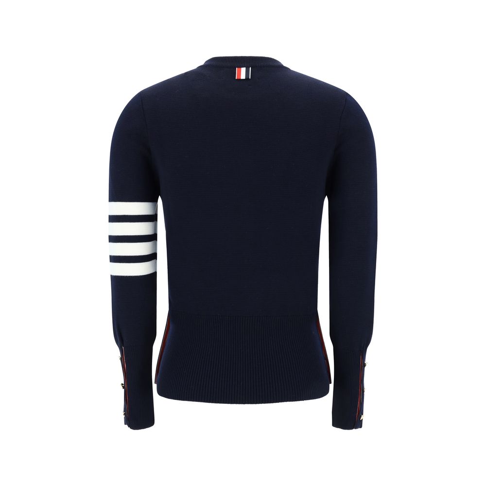 Thom Browne Blauer Sweatshirt aus Fleece-Wolle