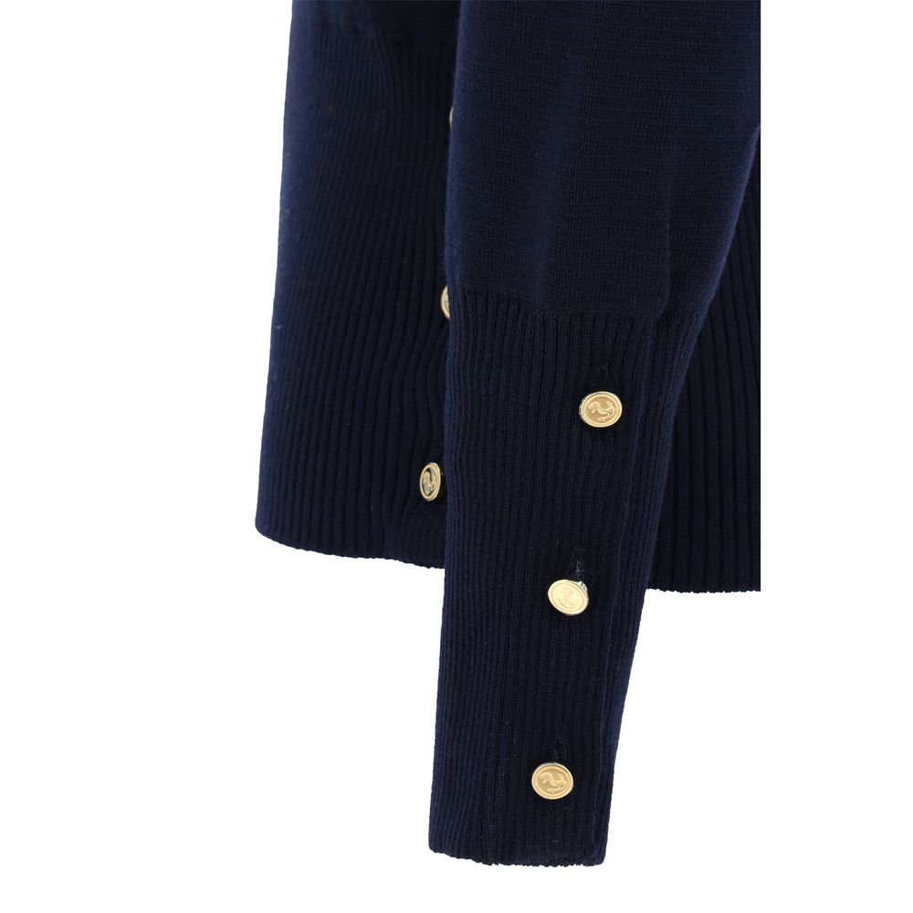 Thom Browne Blauer Sweatshirt aus Fleece-Wolle