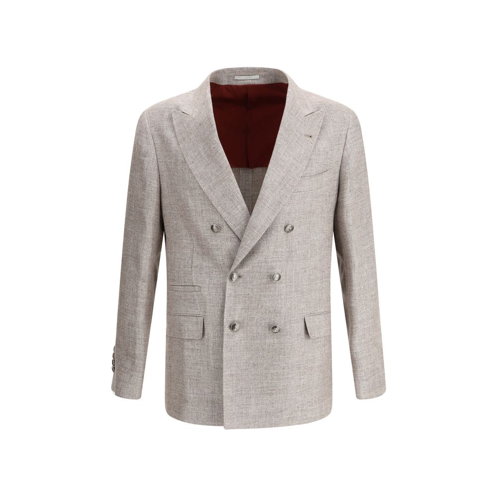 Brunello Cucinelli Lightweight Brown Linen Blazer