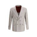 Brunello Cucinelli Lightweight Brown Linen Blazer