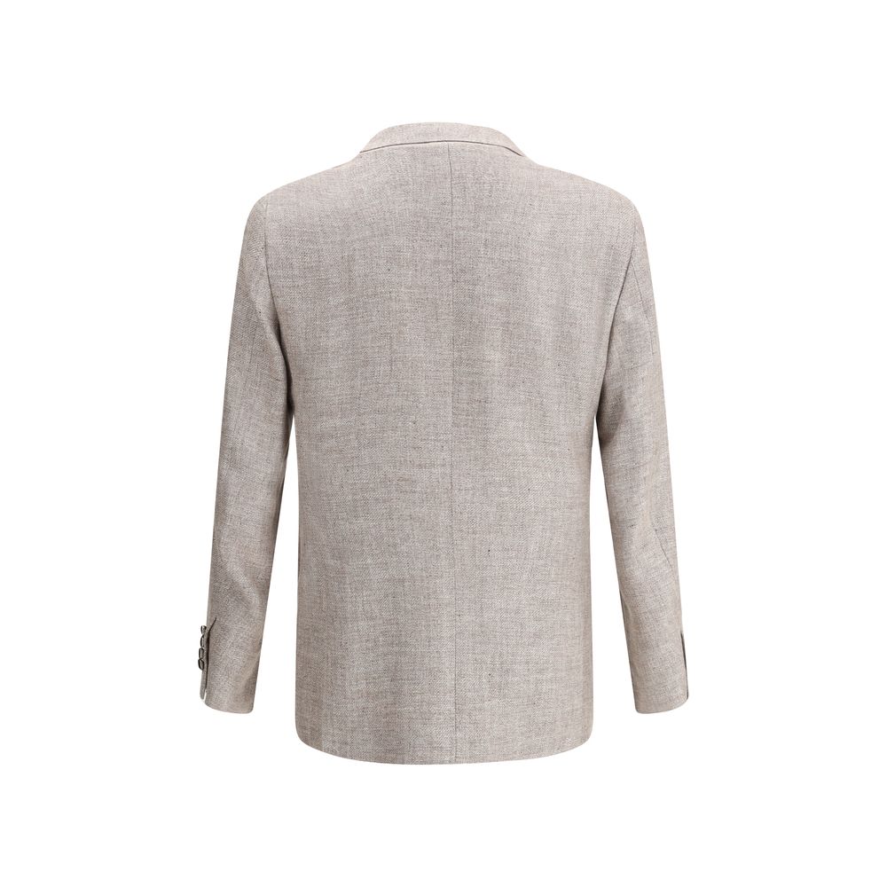 Brunello Cucinelli Lightweight Brown Linen Blazer