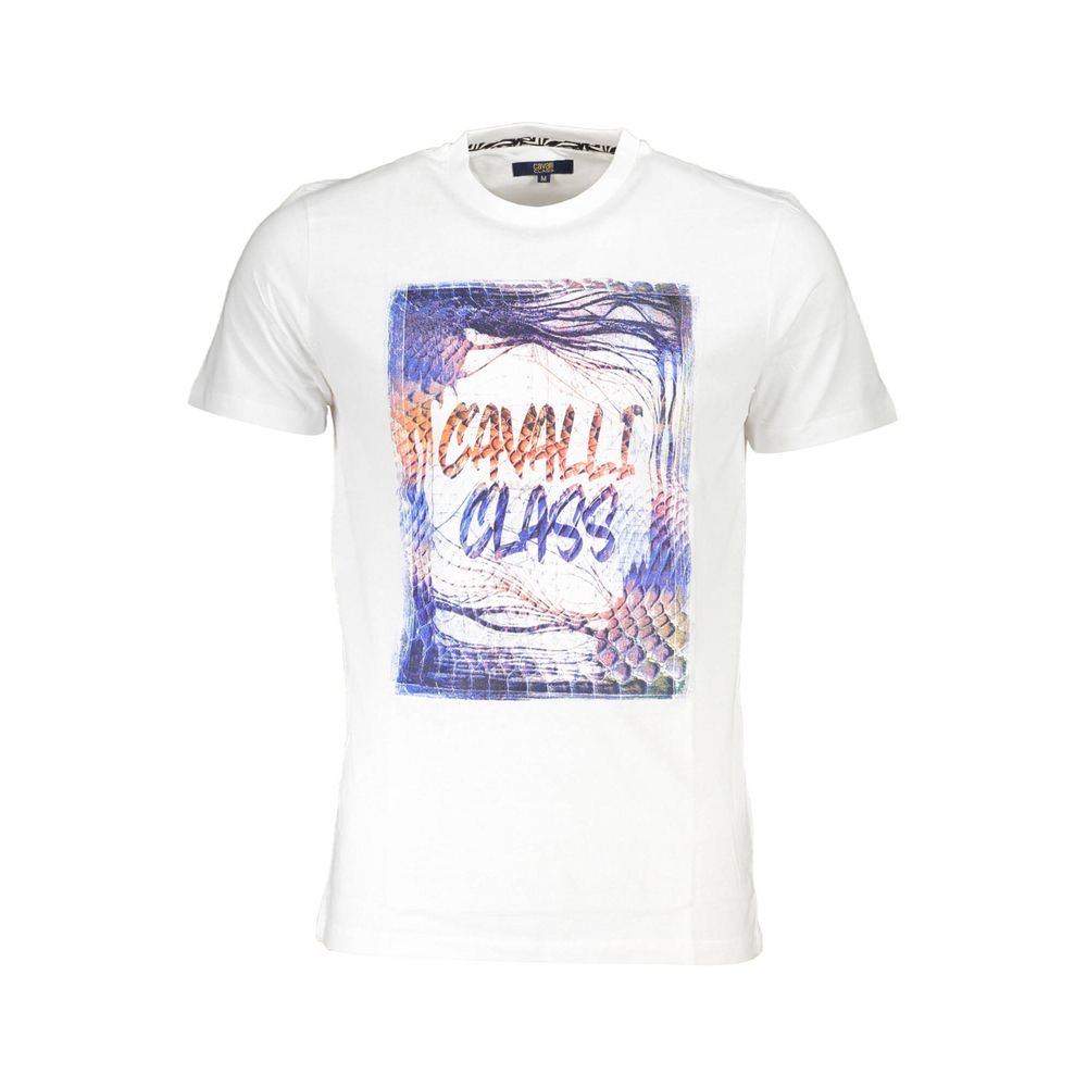 Cavalli Class Baumwoll-T-Shirt in Weiß