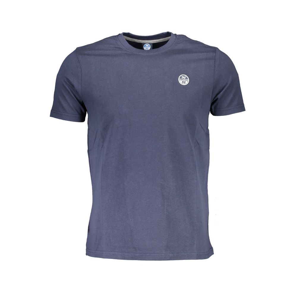 North Sails Blu Baumwoll-T-Shirt für Herren