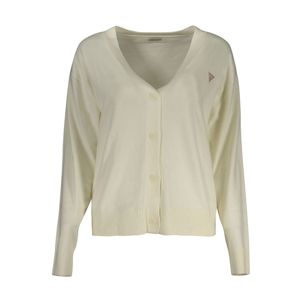 Guess Jeans Weißer Polyester-Pullover