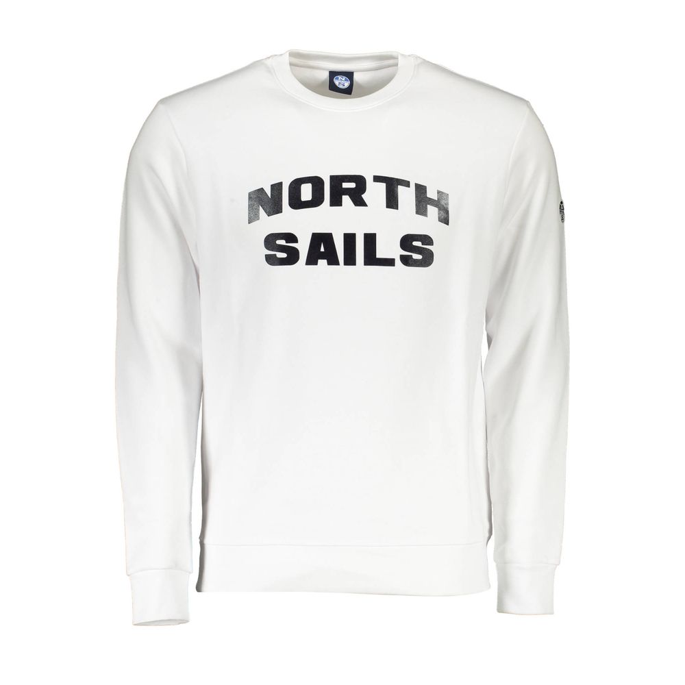 North Sails Baumwoll-Sweatshirt in Weiß