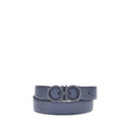 Ferragamo Blue Calfskin Belt Bos Taurus Regular