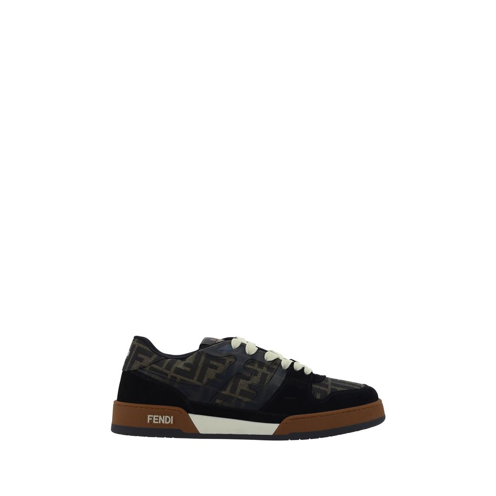 Fendi Multicolor Calfskin Bos Taurus Low-Top Sneakers