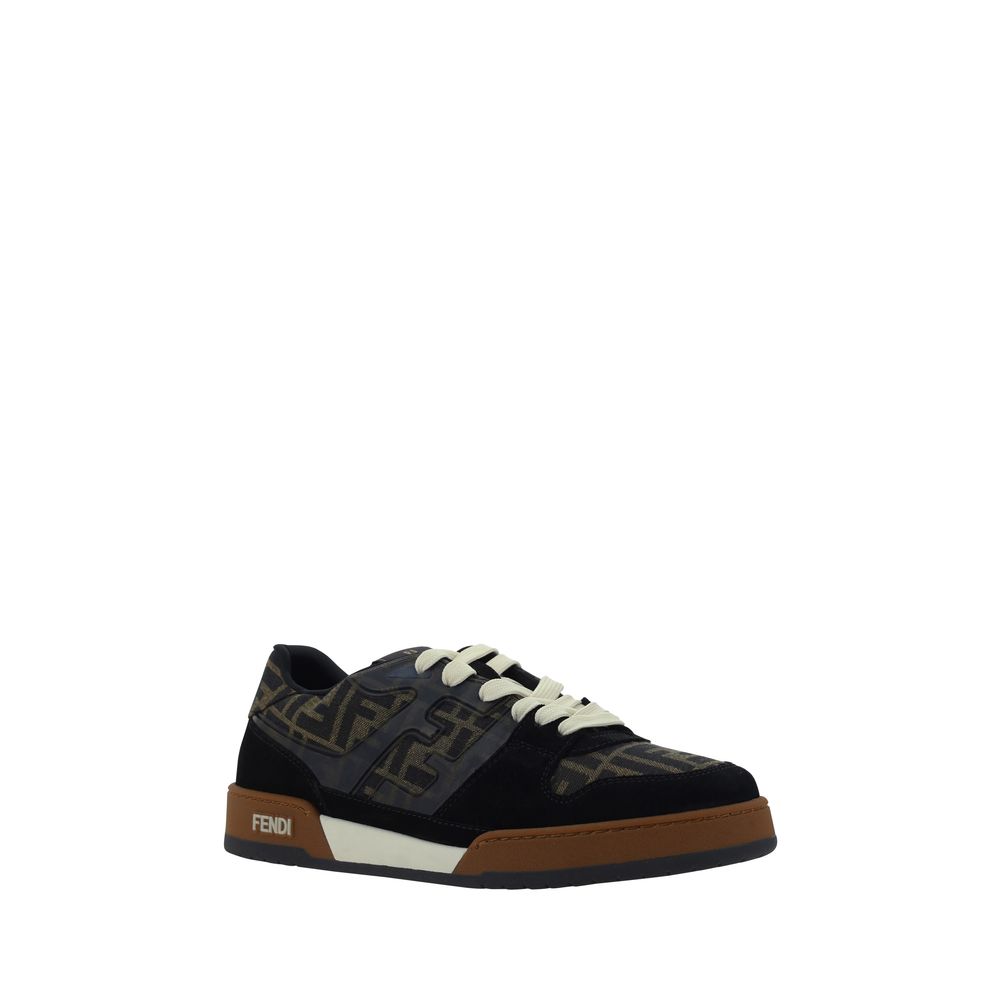 Fendi Multicolor Calfskin Bos Taurus Low-Top Sneakers