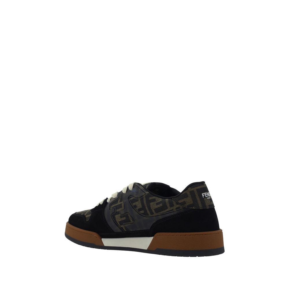 Fendi Multicolor Calfskin Bos Taurus Low-Top Sneakers
