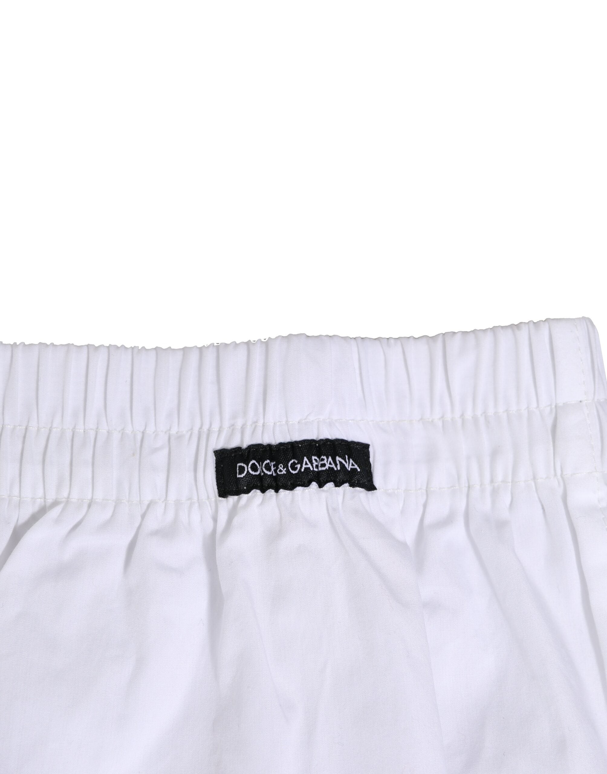Dolce & Gabbana White Cotton Boxer Briefs Regular Underwear