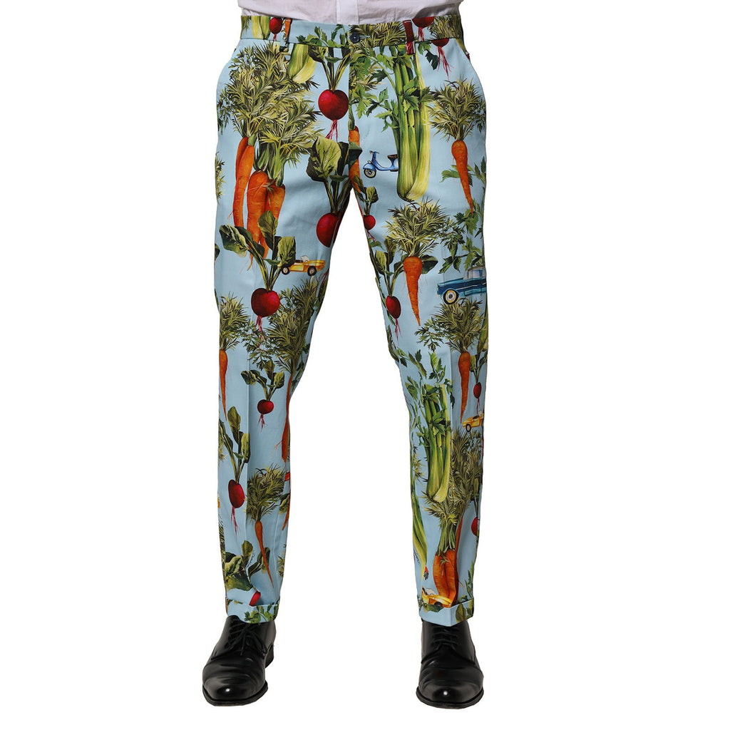 Dolce & Gabbana Multicolor Cotton Tapered Men's Trousers