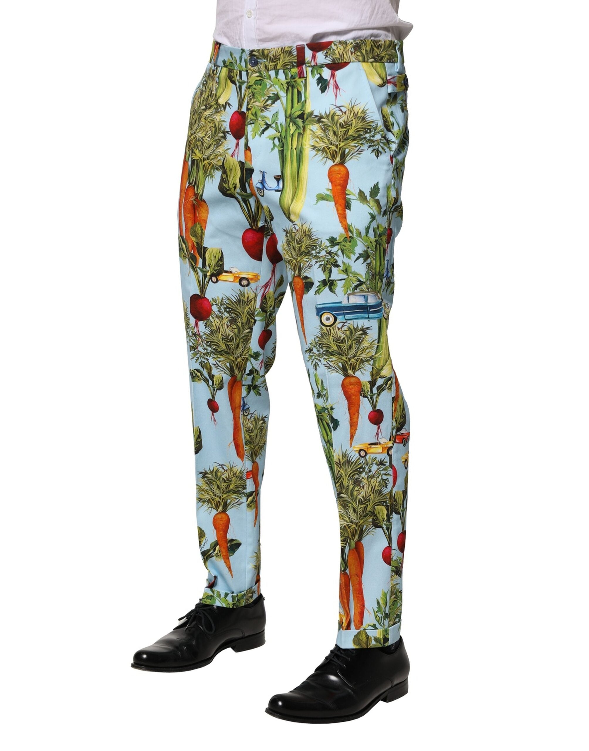 Dolce & Gabbana Multicolor Cotton Tapered Men's Trousers