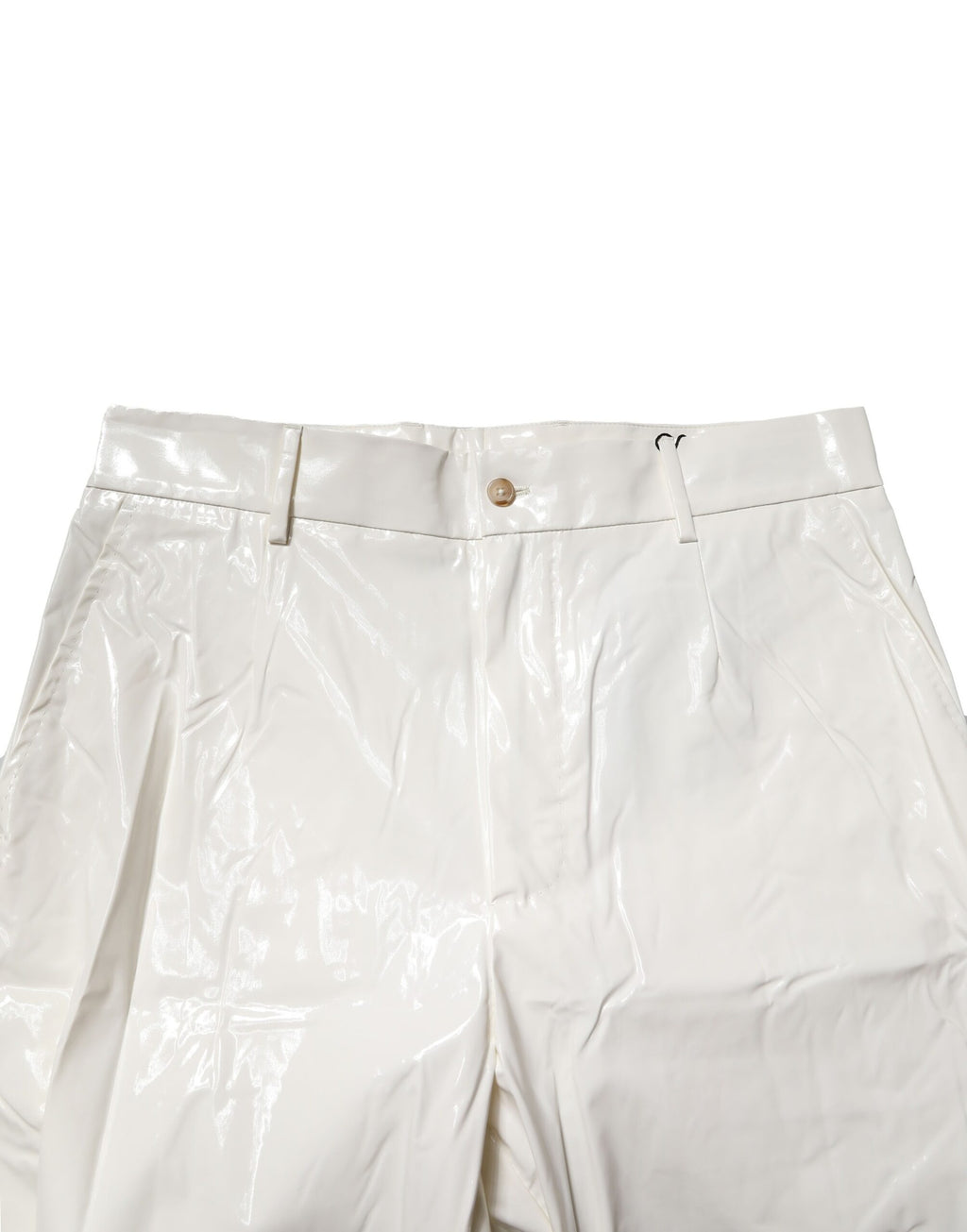 Dolce & Gabbana White Nylon Tapered Men's Trousers