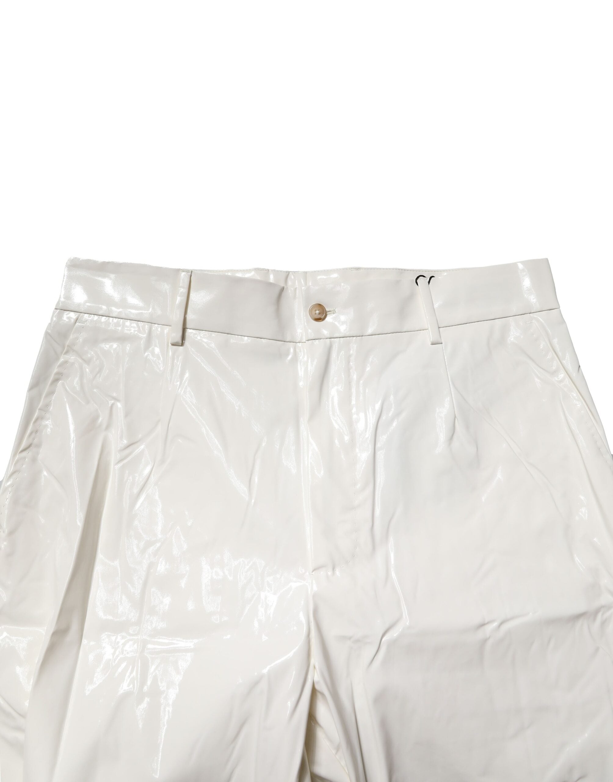 Dolce & Gabbana White Nylon Tapered Men's Trousers