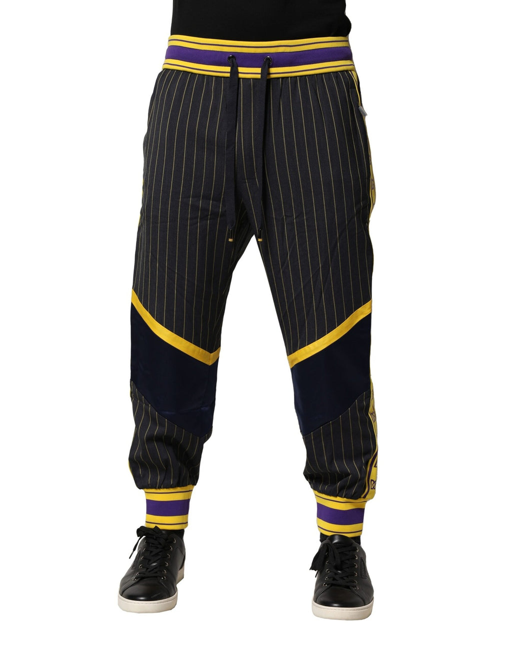 Dolce & Gabbana Multicolor Striped Wool Joggers