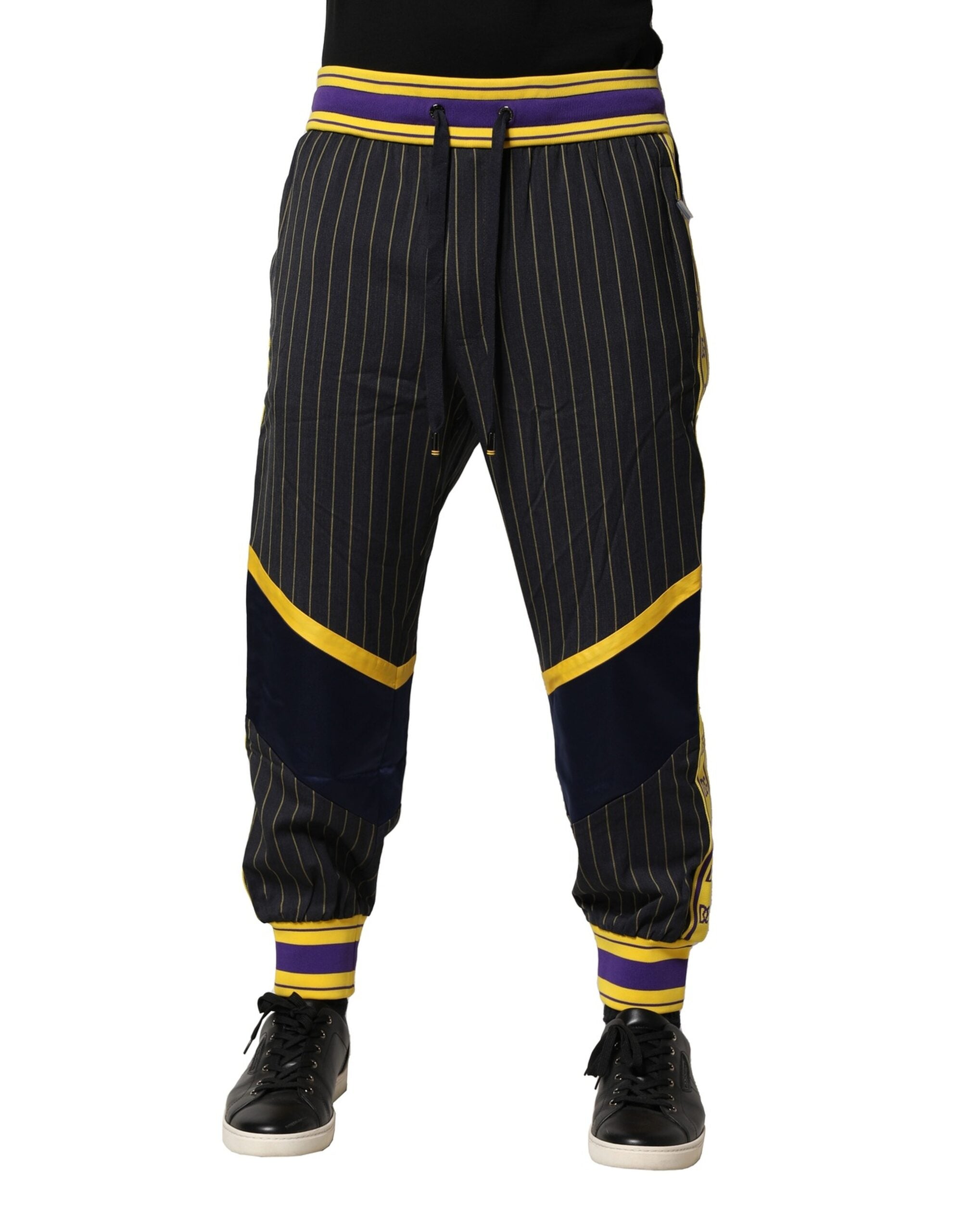 Dolce & Gabbana Multicolor Striped Wool Joggers