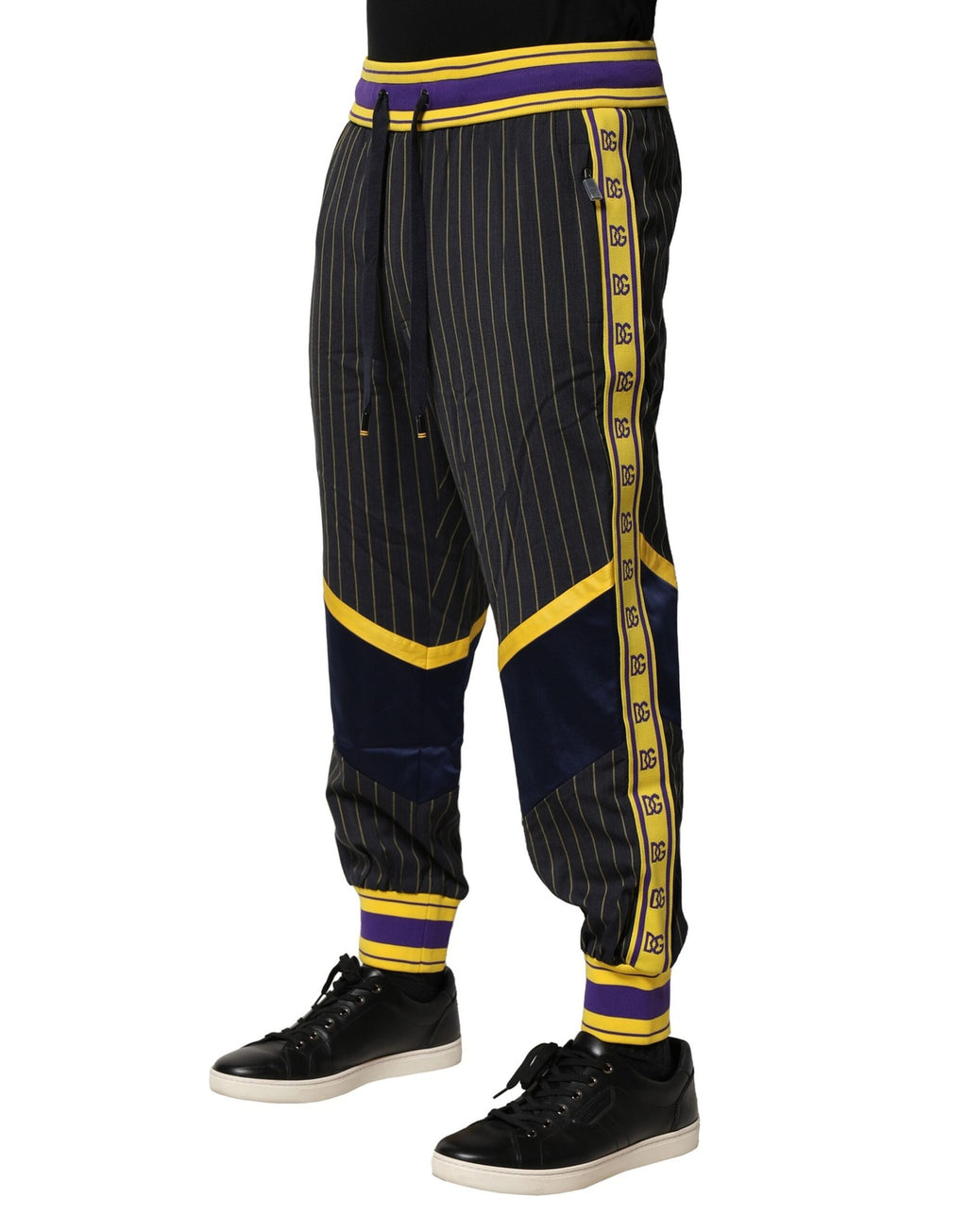 Dolce & Gabbana Multicolor Striped Wool Joggers