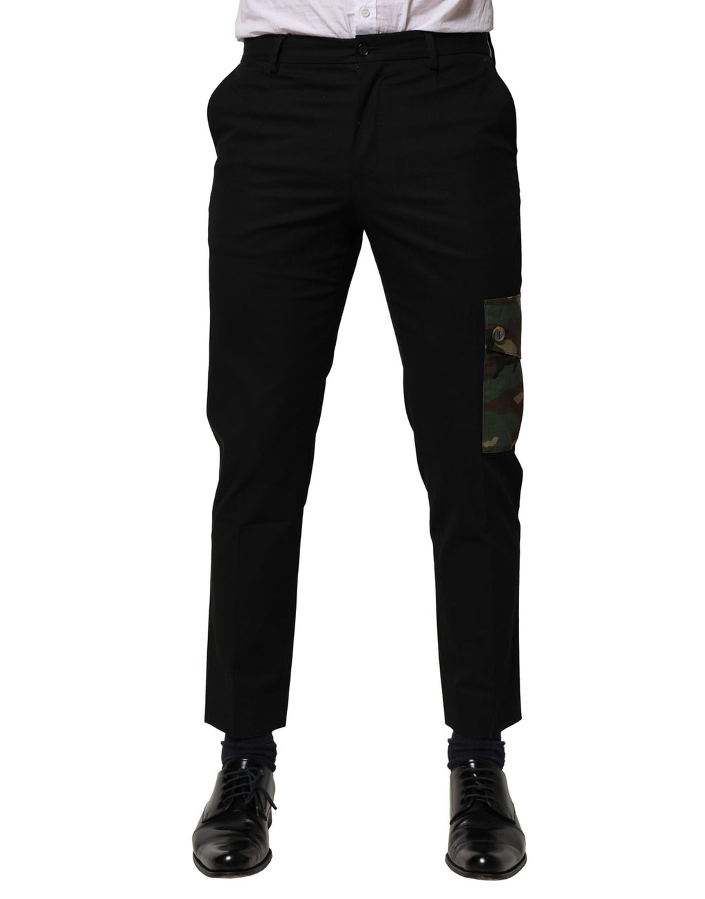 Dolce & Gabbana Black Cotton Cargo Dress Men's Pants
