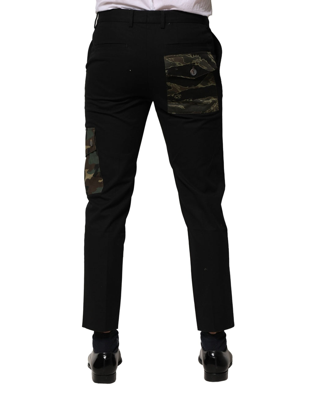Dolce & Gabbana Black Cotton Cargo Dress Men's Pants