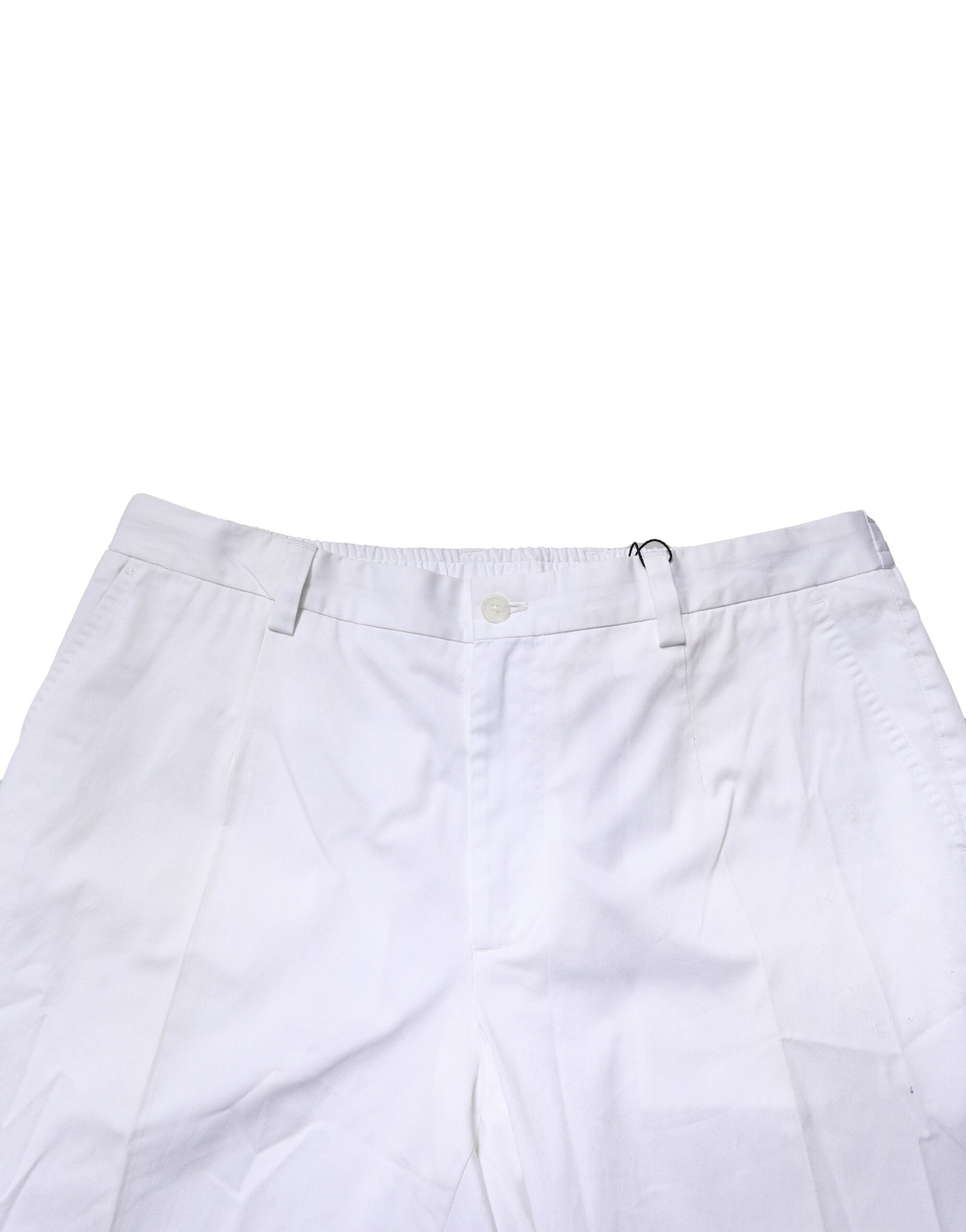 Dolce & Gabbana Weißes Baumwollkleid Schlanke formelle Hose