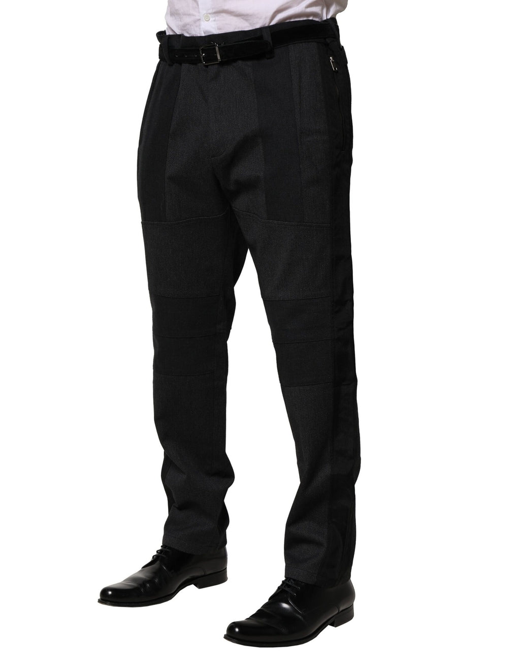 Dolce & Gabbana Black Cotton Slim Formal Pants