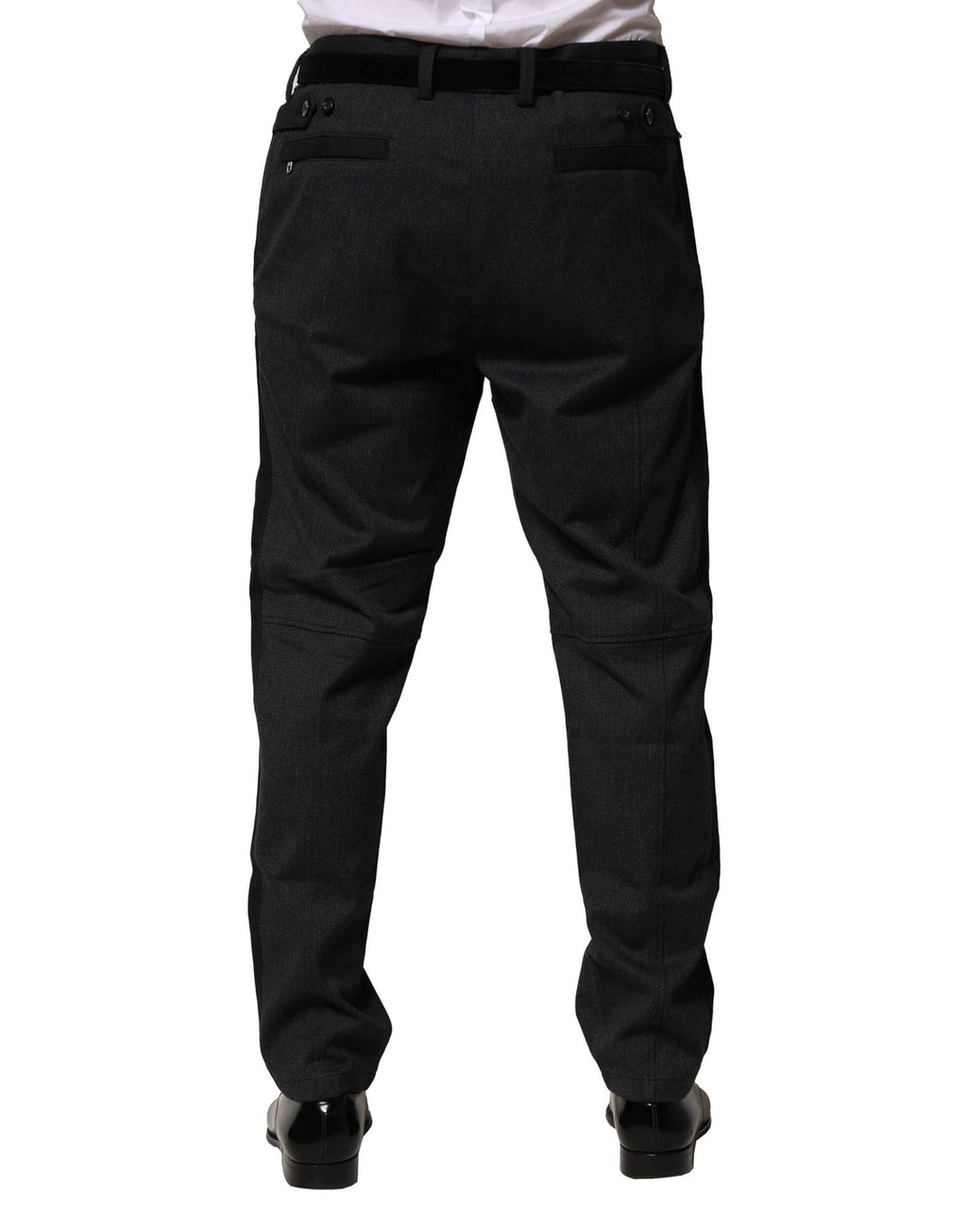 Dolce & Gabbana Black Cotton Slim Formal Pants