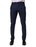 Dolce & Gabbana Dunkelblaues Kleid aus Wolle Formelle Hose