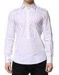Dolce & Gabbana Men's White Poplin Cotton Formal Shirt
