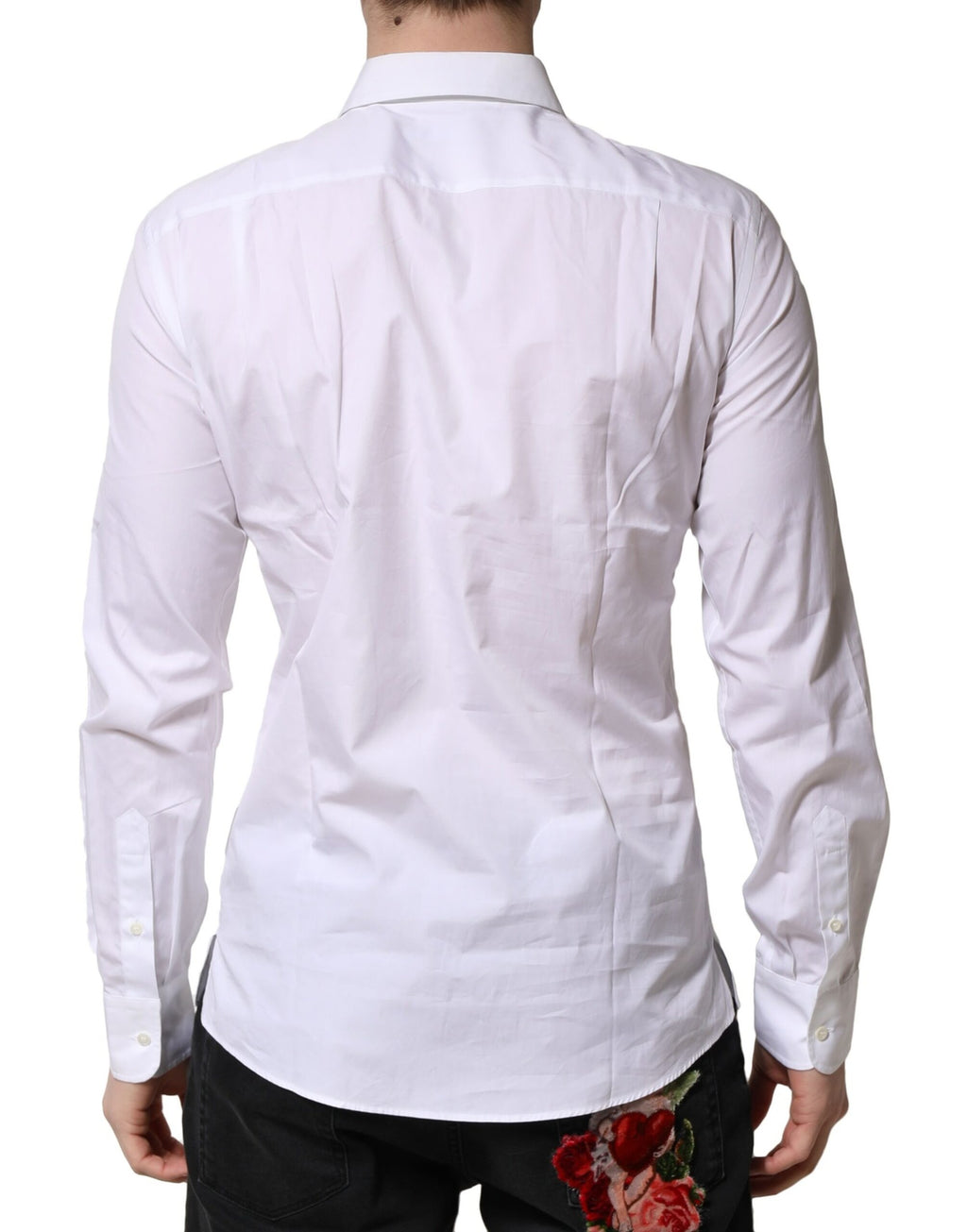 Dolce & Gabbana Men's White Poplin Cotton Formal Shirt