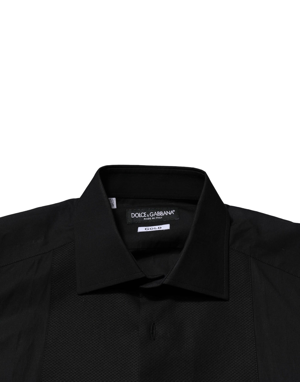 Dolce & Gabbana Schwarzes GOLD Langärmeliges Kleid Formales Hemd