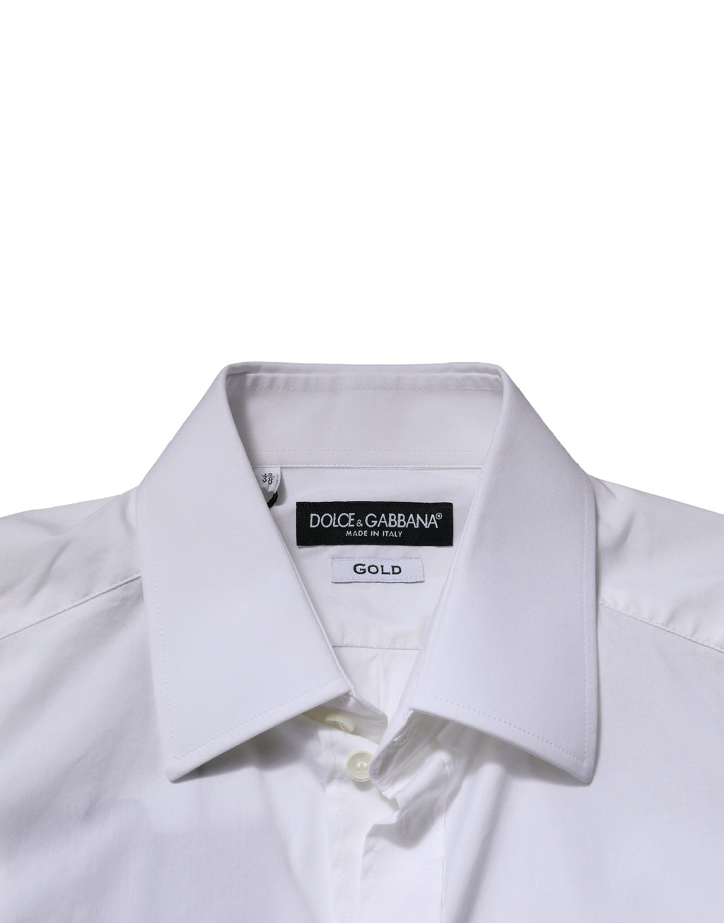 Dolce & Gabbana White GOLD Long Sleeve Men's Formal Dress Shirt