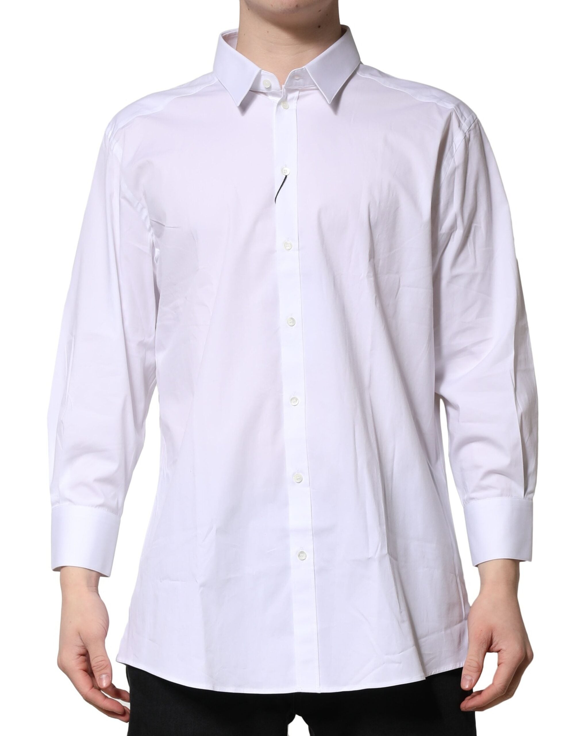 Dolce & Gabbana White GOLD Long Sleeve Formal Shirt