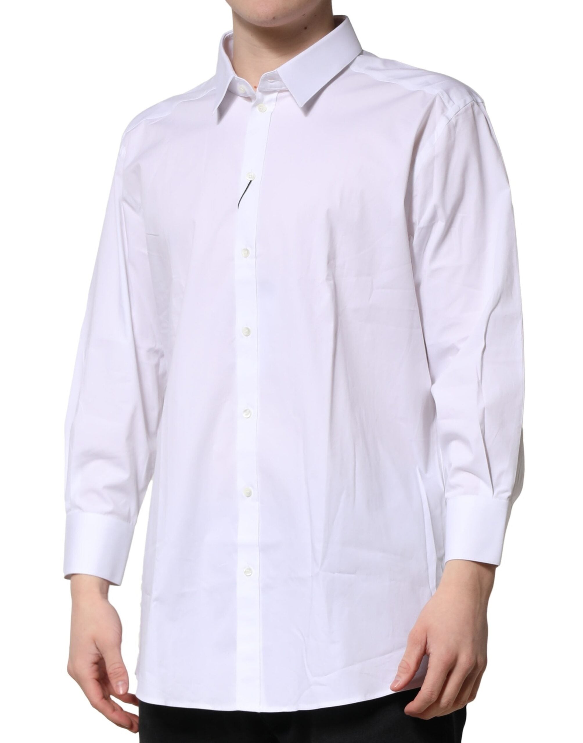 Dolce & Gabbana White GOLD Long Sleeve Formal Shirt