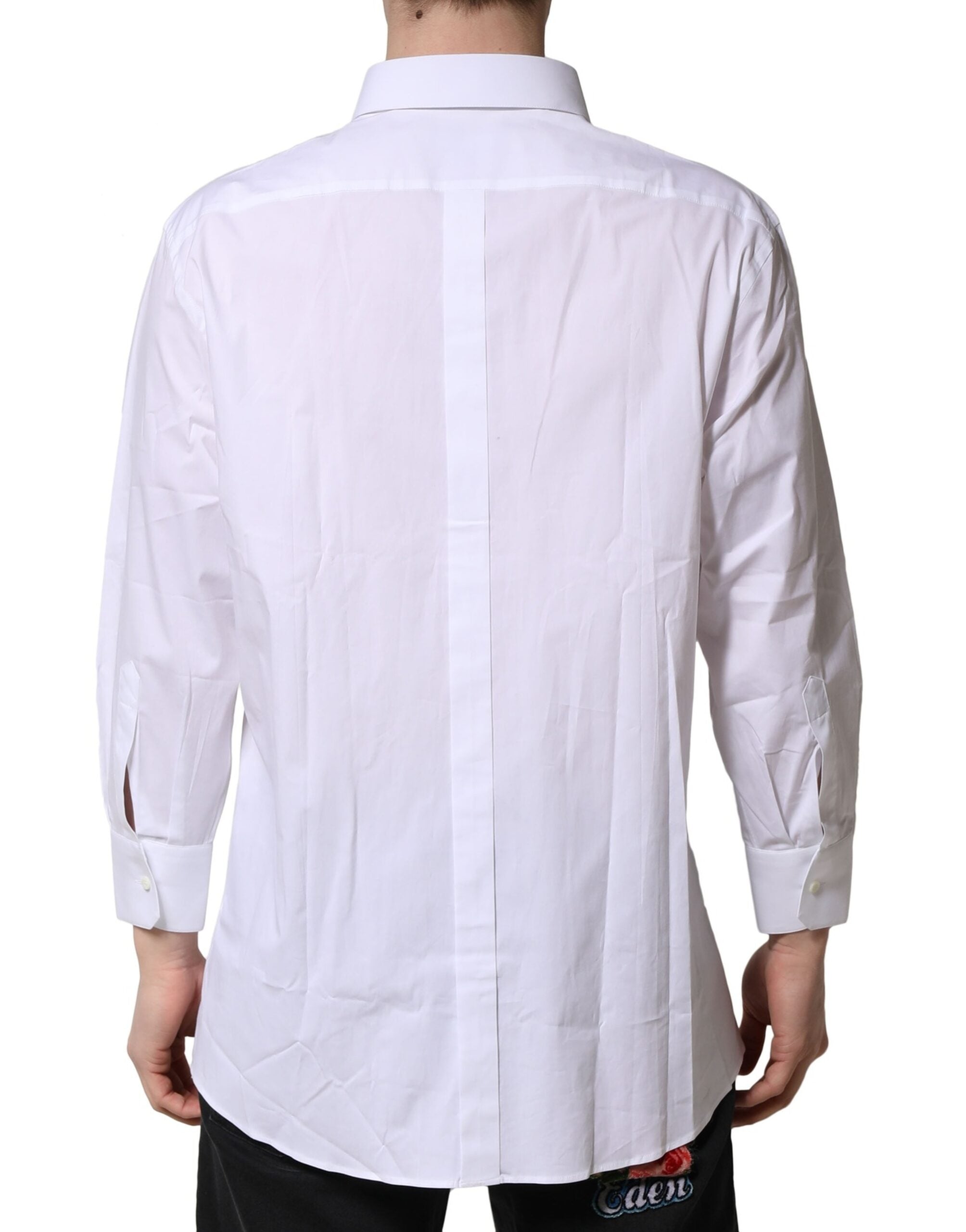 Dolce & Gabbana White GOLD Long Sleeve Formal Shirt