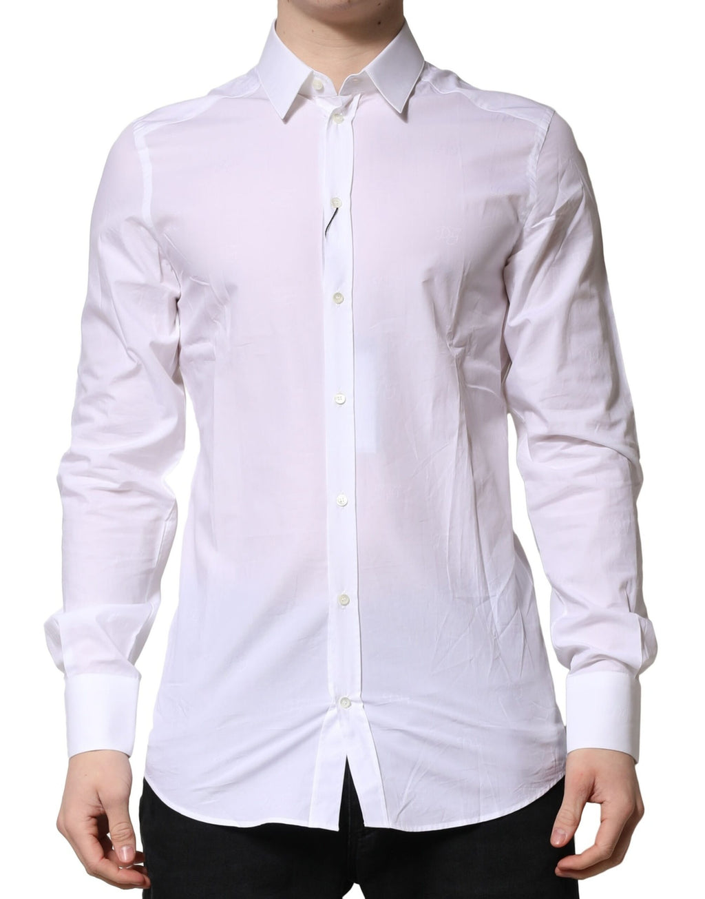 Dolce & Gabbana White GOLD Long Sleeve Formal Shirt