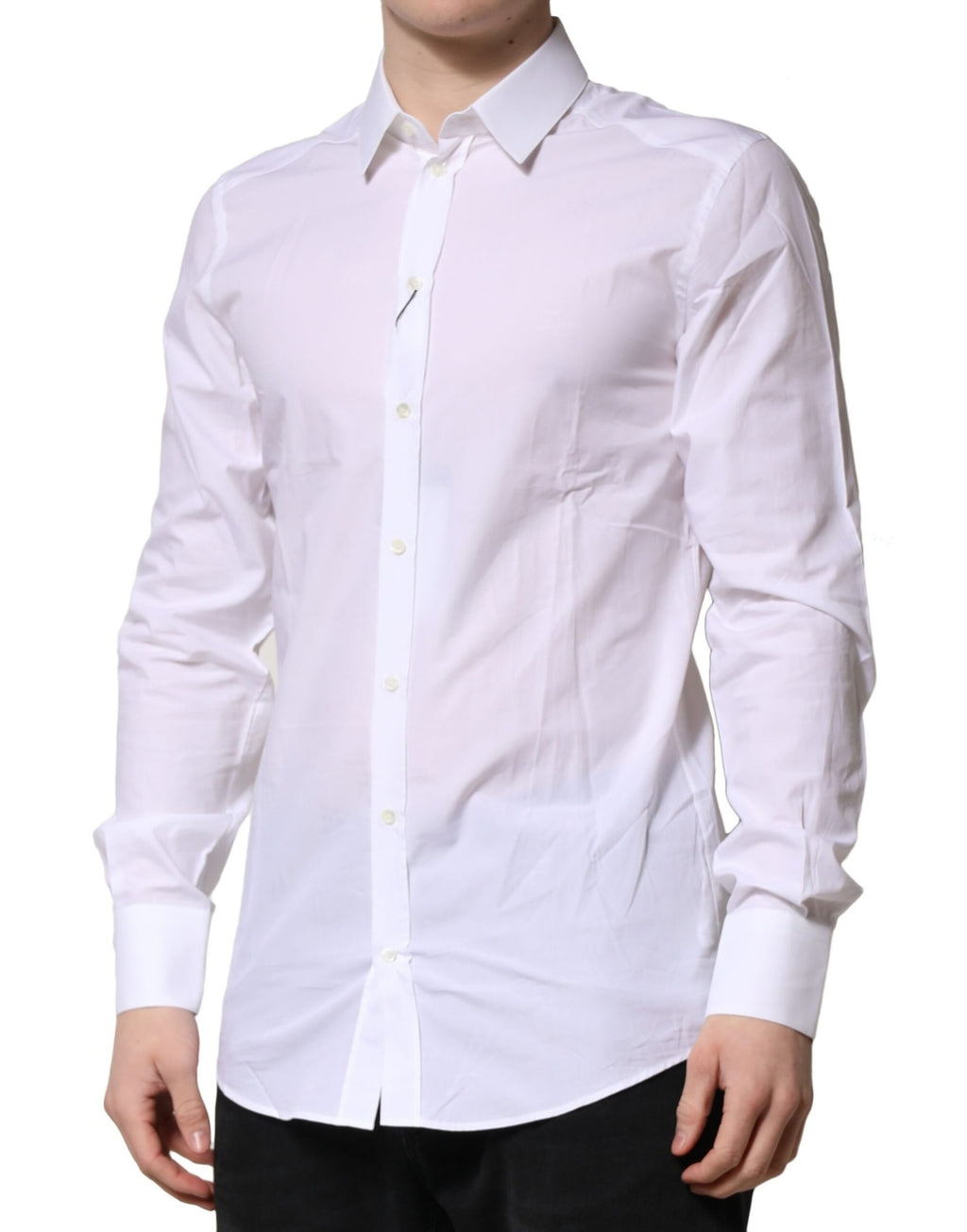 Dolce & Gabbana White GOLD Long Sleeve Formal Shirt