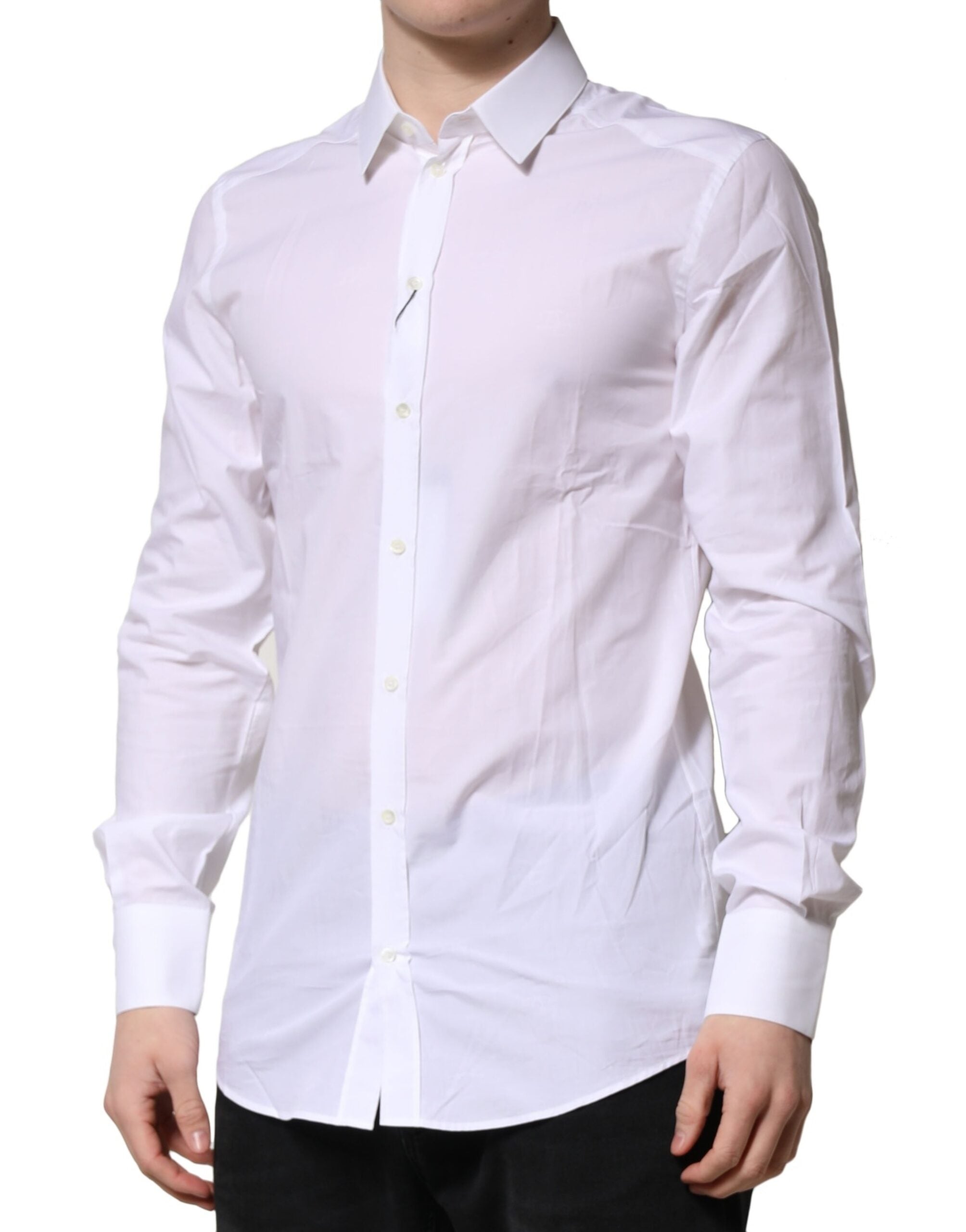Dolce & Gabbana White GOLD Long Sleeve Formal Shirt