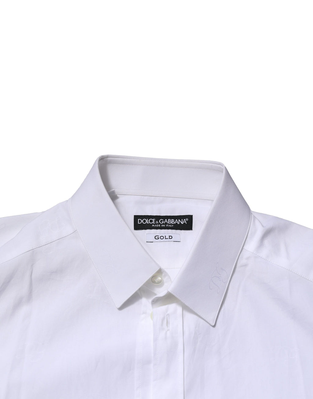 Dolce & Gabbana White GOLD Long Sleeve Formal Shirt