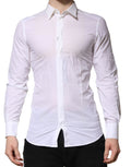 Dolce & Gabbana White GOLD Long Sleeve Dress Men's Formal Shirt
