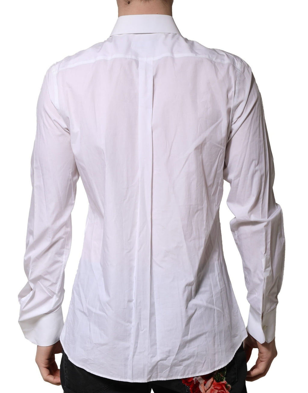 Dolce & Gabbana White MARTINI Long-Sleeve Men's Formal Shirt