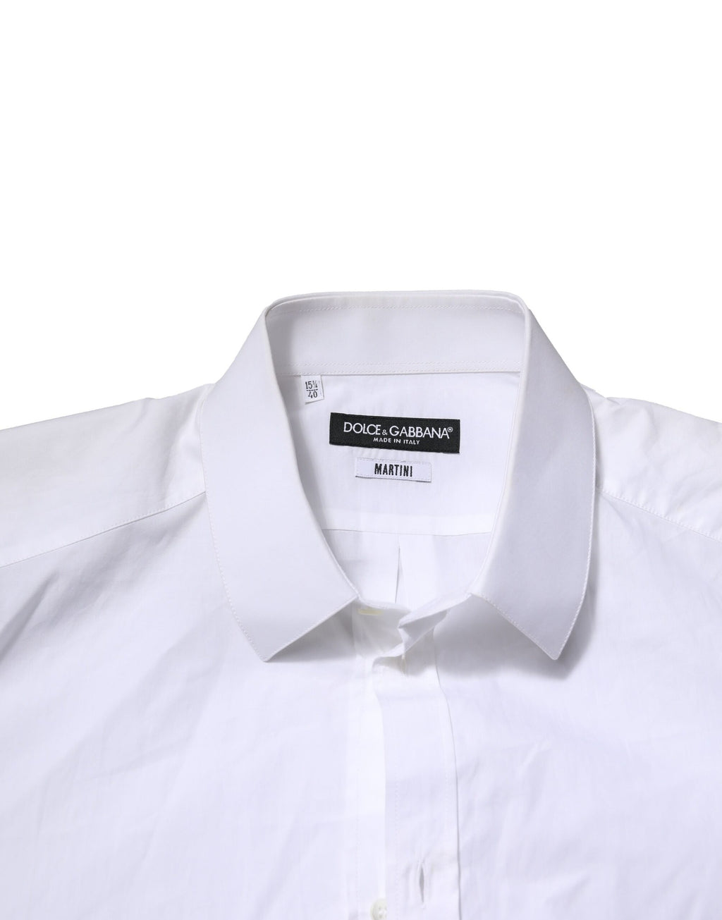 Dolce & Gabbana White MARTINI Long-Sleeve Men's Formal Shirt
