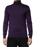 Dolce & Gabbana Purple Cashmere Rollneck Sweater